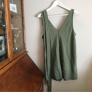 🍂3 for $25🍂 ZARA OLIVE GREEN TIE WAIST ROMPER